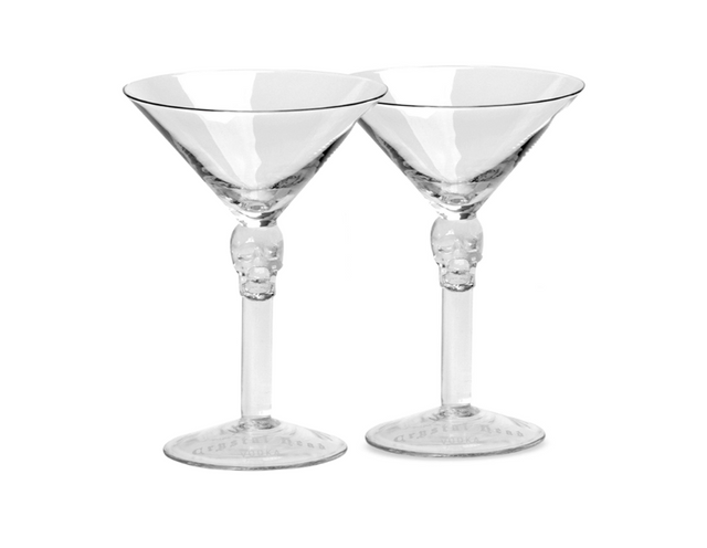 Crytal Head Martini Glasses